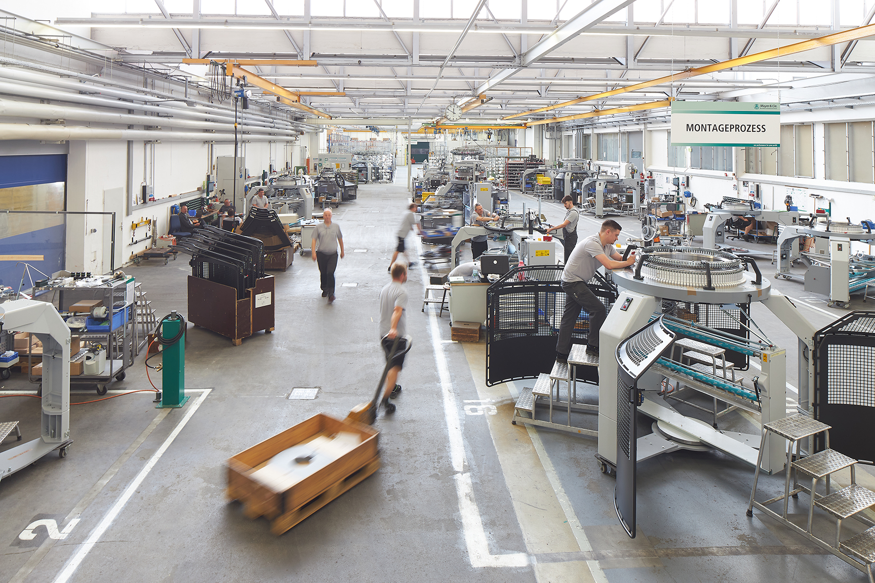 Assembly lines at Mayer & Cie. in Albstadt-Tailfingen. © Ralph Koch for Mayer & Cie.