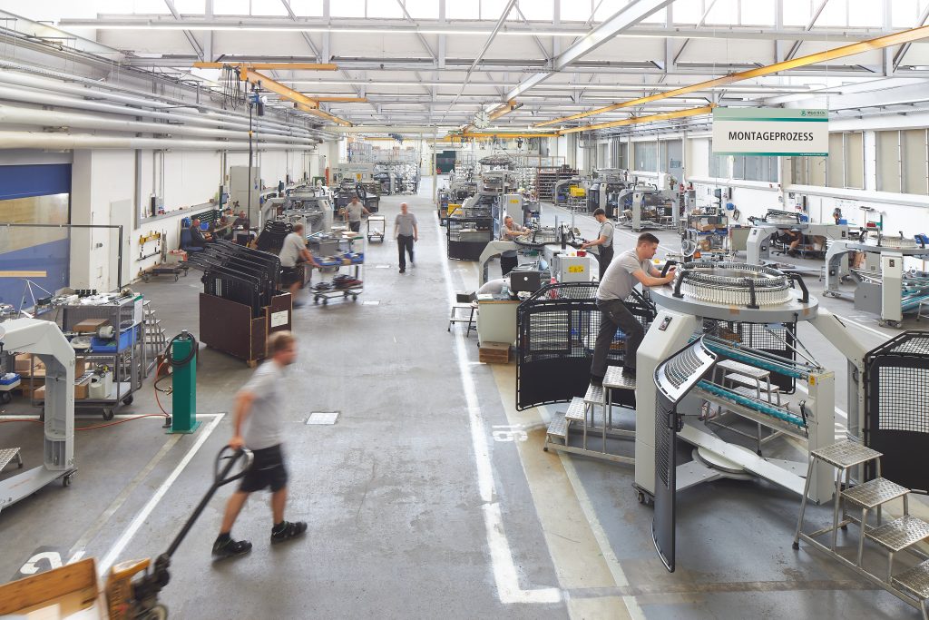 Assembly line at Mayer & Cie. in Albstadt-Tailfingen. © Ralph Koch for Mayer & Cie.