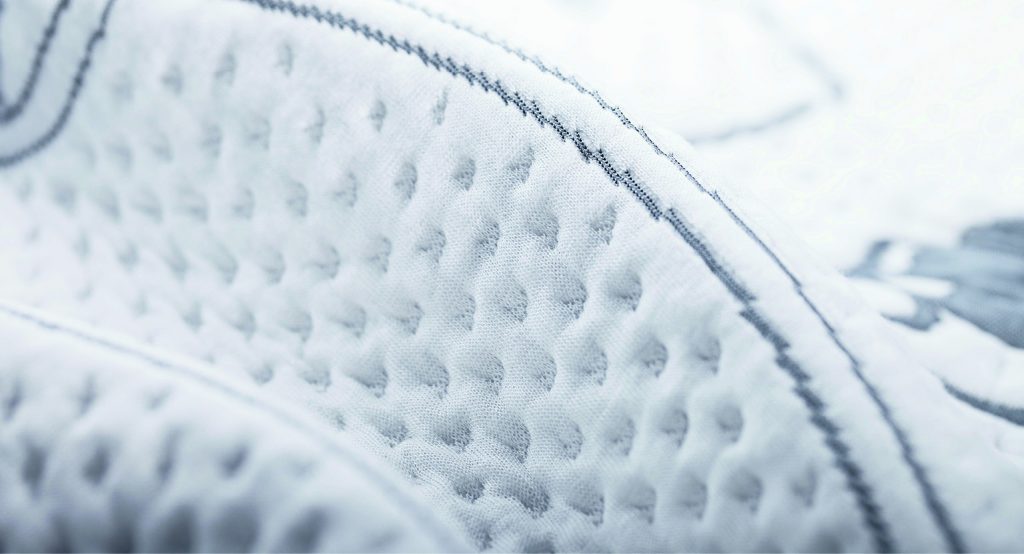 Mattress cover fabrics are an important field of application for circular knitted fabrics. © Mayer & Cie.