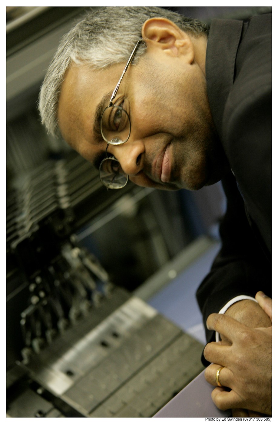 Tilak, busy at work in his knitting laboratory. © The University of Manchester