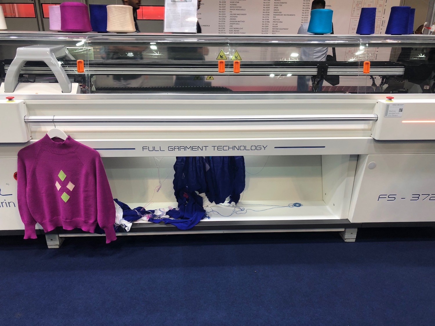 Mandarin’s FG-372 SYF Full Garment knitting machine. © Knitting Industry