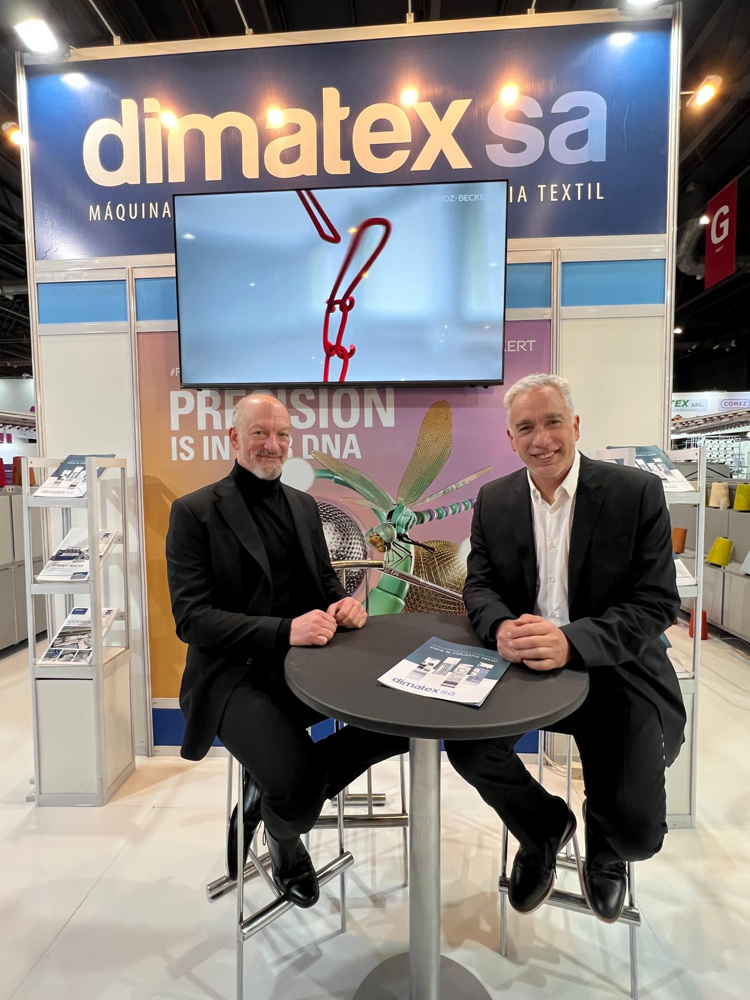 Fernando Ferradás and Diego Ferradás at the Dimatex-Mayer & Cie.-booth.