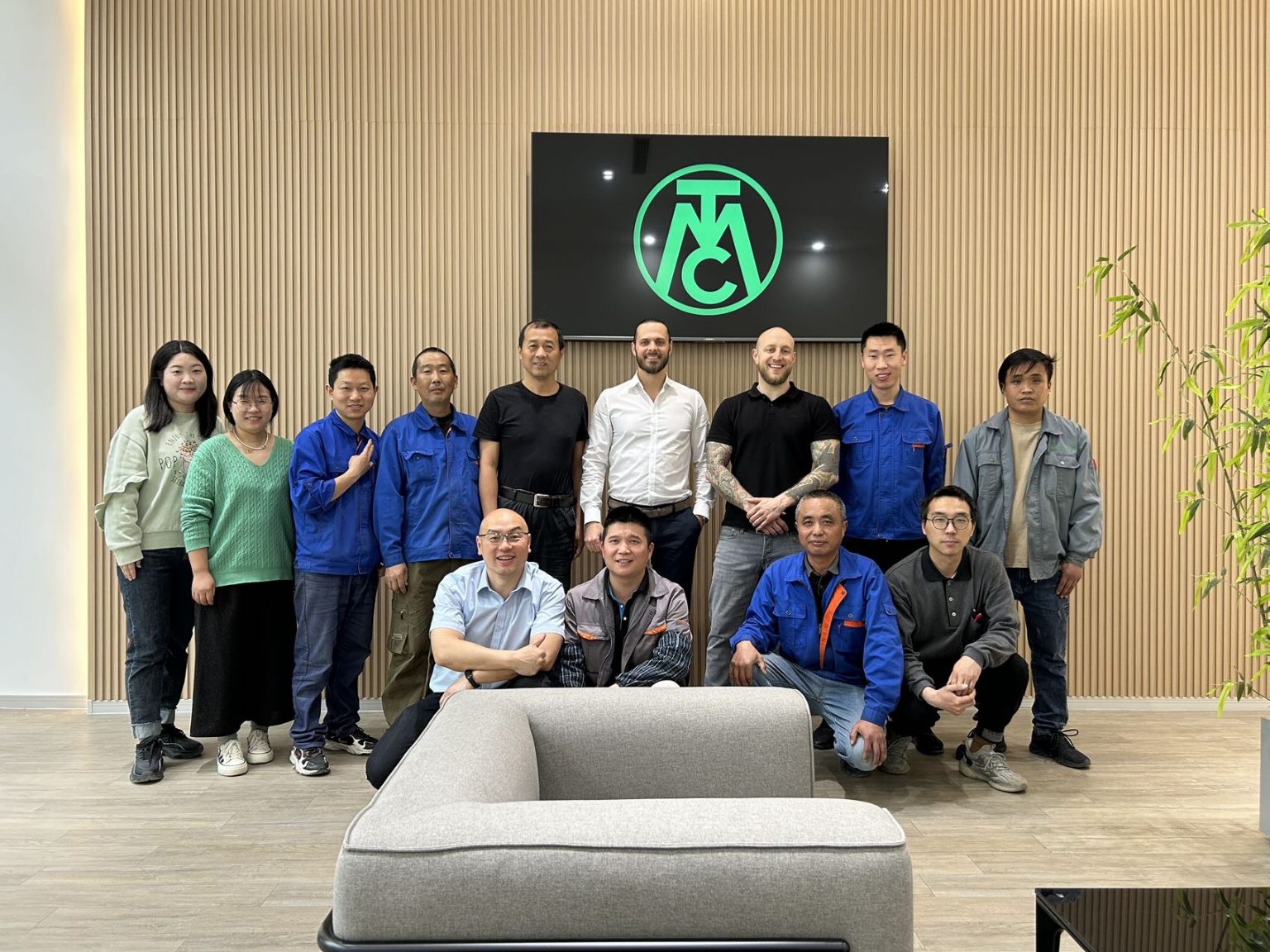 Group picture of Mayer & Cie. team at the new Jintan factory. © Mayer & Cie.
