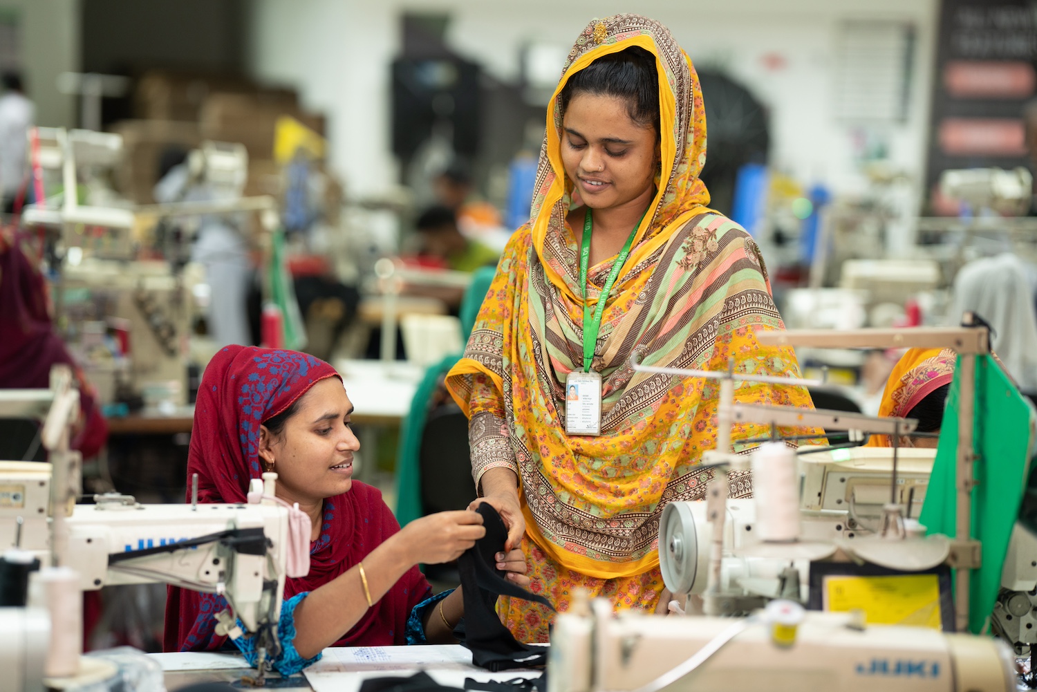 Knitwear assembly at an SQ Celsius factory in Bangladesh. © Coats Digital