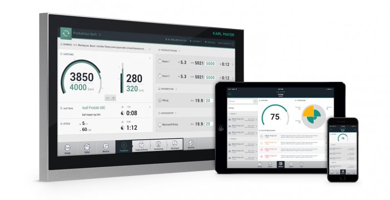 The KAMCOS interface earned the 2016 iF Design Award in the Communication - Apps/Software category. © Karl Mayer