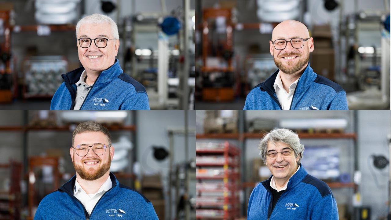 The new management team at NTB (clockwise from top left): Rainer Hurtz, Bastian Schreurs, Lampros Kampas and Oliver Hurz. © Monforts