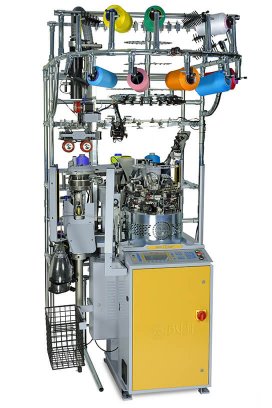 Busi Twin Layer single cylinder sock machine. © Busi Giovanni