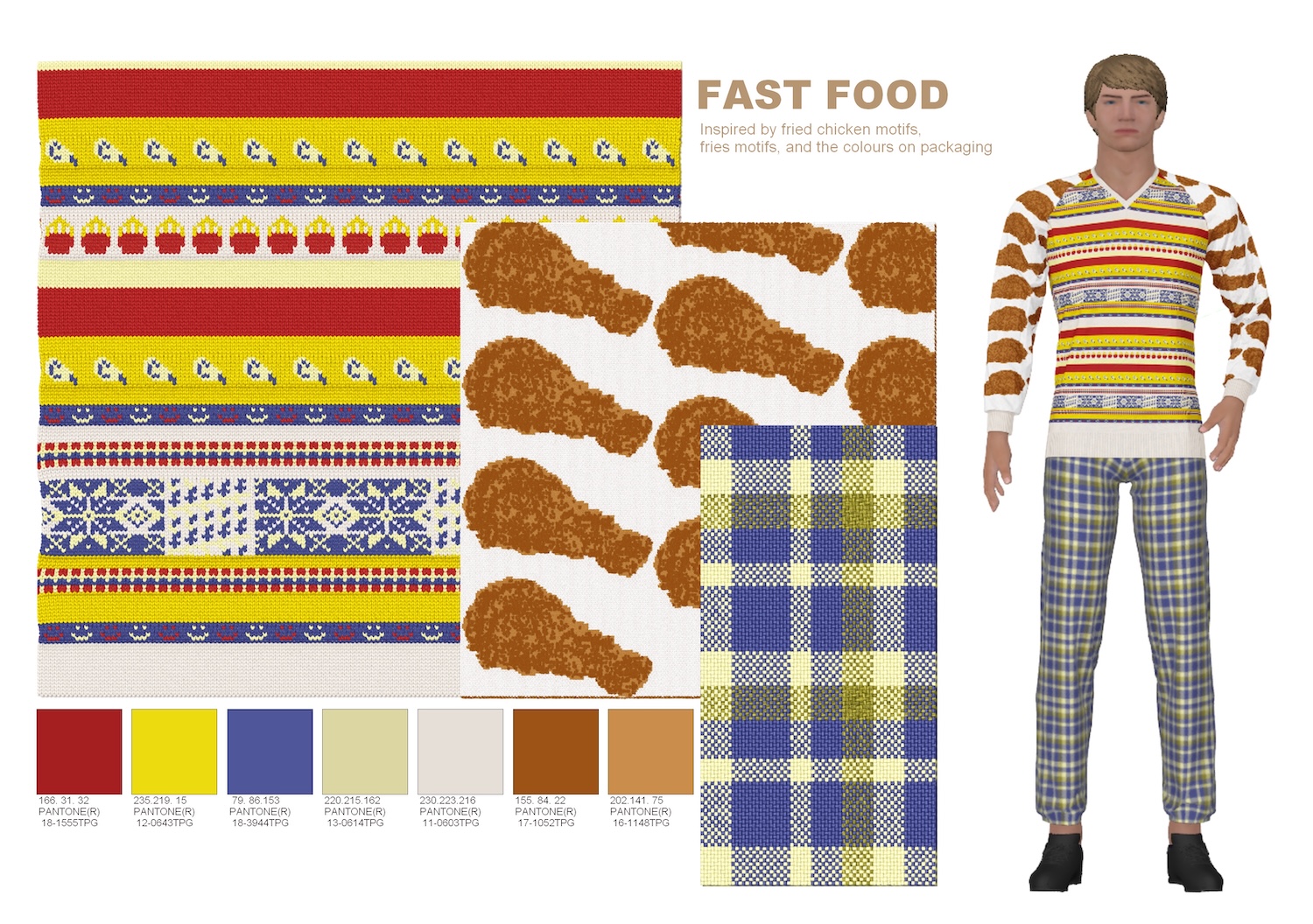 Fast food board by Derek Chan. © Shima Seiki