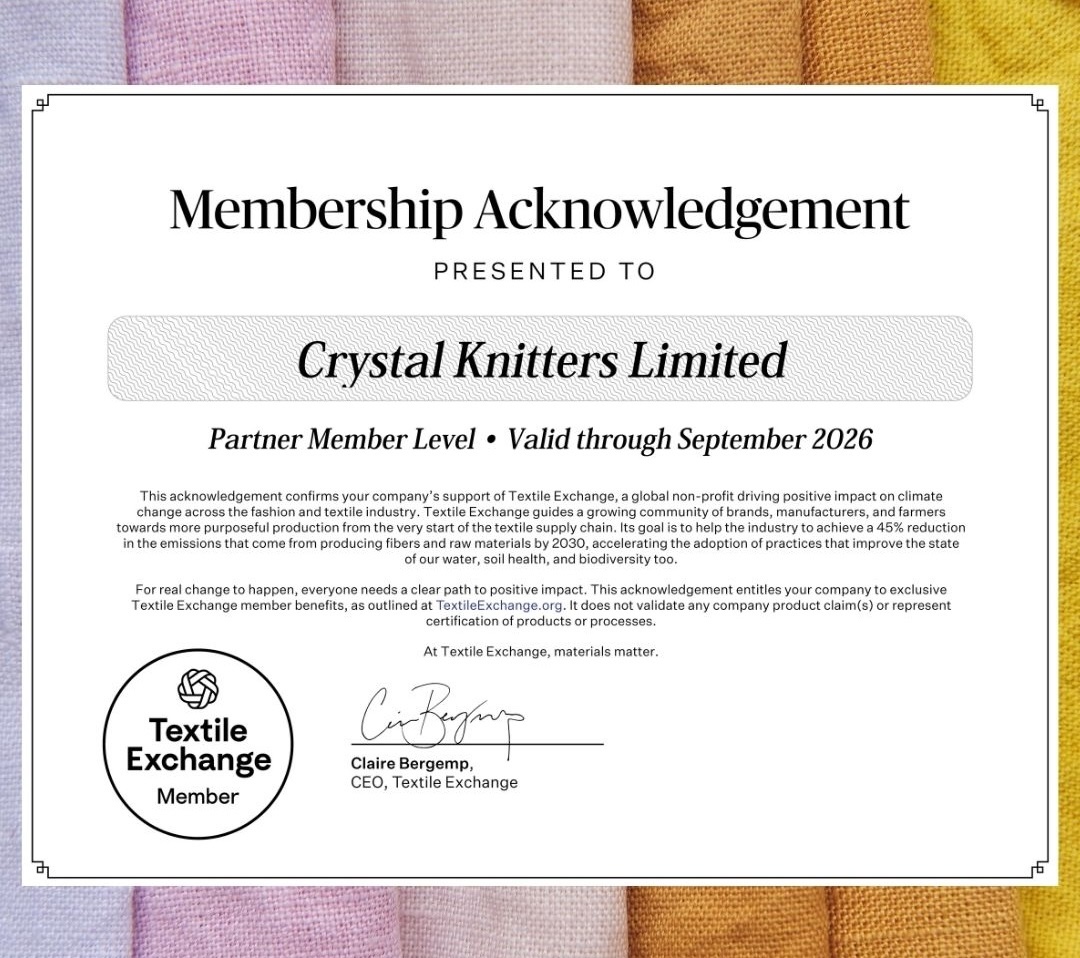 Crystal International joins Textile Exchange as a Partner Member. © Crystal International Crystal International joins Textile Exchange as a Partner Member. © Crystal International