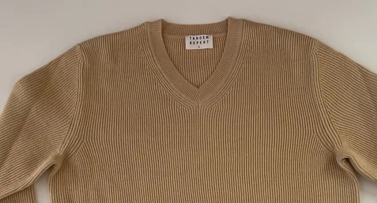 Sweater made with Tandem Repeat’s Procel protein based fibre. © Tandem Repeat