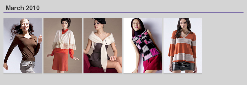 Shima Seiki Knit Sample Collection, March 2010